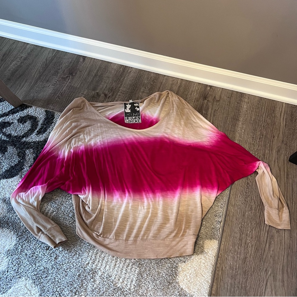 Young fabulous and broke ombré top